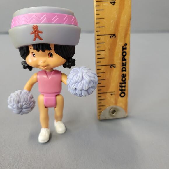 McDonald's Strawberry Ginger Snap Cheerleader Doll Poseable Toy 4" Tall - Picture 7 of 11